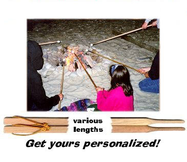 People toasting marshmallows at a beach fire. Various lengths. Get yours personalized.